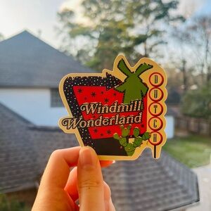 Dutch Bros Sticker 12/13/23 Windmill Wonderland Xmas Cactus